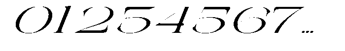 Galdertin Charetam Italic Medium Extra Expanded Italic Font OTHER CHARS