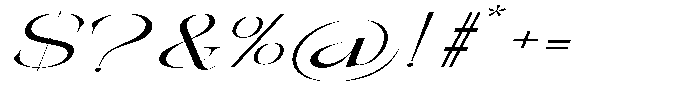Galdertin Charetam Italic Medium Extra Expanded Italic Font OTHER CHARS