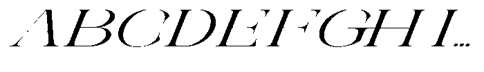 Galdertin Charetam Italic Medium Extra Expanded Italic Font UPPERCASE