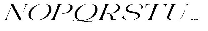 Galdertin Charetam Italic Medium Extra Expanded Italic Font UPPERCASE