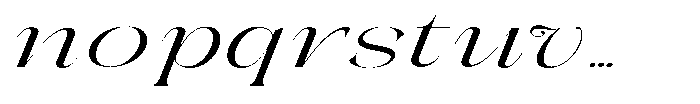Galdertin Charetam Italic Medium Extra Expanded Italic Font LOWERCASE