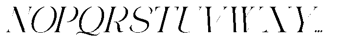 Galdertin Charetam Italic Medium Italic Font UPPERCASE