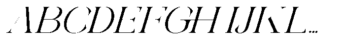 Galdertin Charetam Italic Medium Semi Expanded Italic Font UPPERCASE