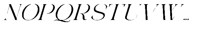 Galdertin Charetam Italic Medium Semi Expanded Italic Font UPPERCASE
