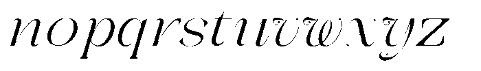 Galdertin Charetam Italic Medium Semi Expanded Italic Font LOWERCASE