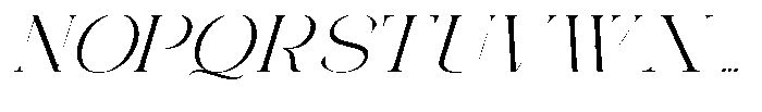 Galdertin Charetam Italic Semi Expanded Italic Font UPPERCASE