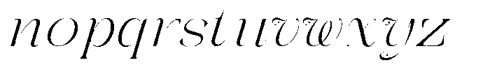 Galdertin Charetam Italic Semi Expanded Italic Font LOWERCASE