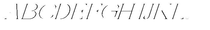Galdertin Charetam Italic Thin Expanded Italic Font UPPERCASE