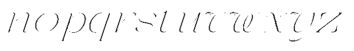 Galdertin Charetam Italic Thin Expanded Italic Font LOWERCASE