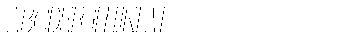 Galdertin Charetam Italic Thin Extra Condensed Italic Font UPPERCASE