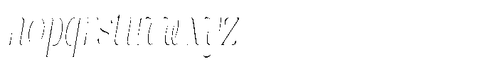 Galdertin Charetam Italic Thin Extra Condensed Italic Font LOWERCASE