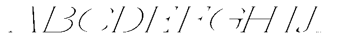 Galdertin Charetam Italic Thin Extra Expanded Italic Font UPPERCASE