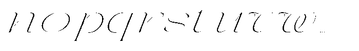 Galdertin Charetam Italic Thin Extra Expanded Italic Font LOWERCASE