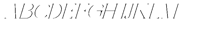 Galdertin Charetam Italic Thin Semi Expanded Italic Font UPPERCASE