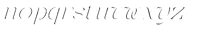 Galdertin Charetam Italic Thin Semi Expanded Italic Font LOWERCASE