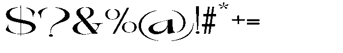 Galdertin Charetam Sans Bold Extra Expanded Font OTHER CHARS
