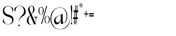Galdertin Charetam Sans Bold Scale Font OTHER CHARS
