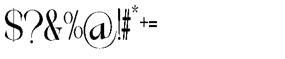 Galdertin Charetam Sans Extra Bold Scale Font OTHER CHARS