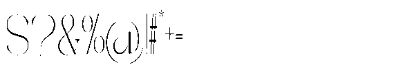 Galdertin Charetam Sans Extra Light Scale Font OTHER CHARS