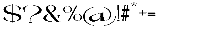 Galdertin Charetam Serif Bold Extra Expanded Font OTHER CHARS