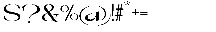 Galdertin Charetam Serif Bold Scale Font OTHER CHARS