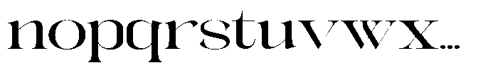 Galdertin Charetam Serif Bold Scale Font LOWERCASE