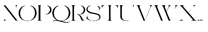 Galdertin Charetam Serif Expanded Font UPPERCASE
