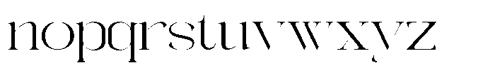 Galdertin Charetam Serif Expanded Font LOWERCASE
