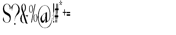 Galdertin Charetam Serif Extra Bold Condensed Font OTHER CHARS