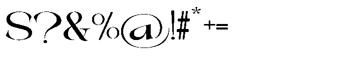Galdertin Charetam Serif Extra Bold Expanded Font OTHER CHARS