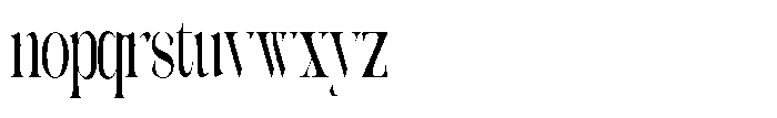 Galdertin Charetam Serif Extra Bold Extra Condensed Font LOWERCASE