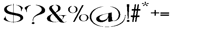Galdertin Charetam Serif Extra Bold Extra Expanded Font OTHER CHARS