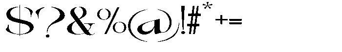 Galdertin Charetam Serif Extra Bold Scale Font OTHER CHARS