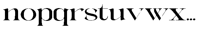 Galdertin Charetam Serif Extra Bold Scale Font LOWERCASE