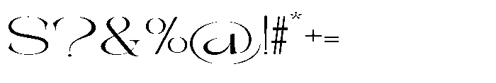Galdertin Charetam Serif Extra Expanded Font OTHER CHARS