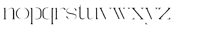 Galdertin Charetam Serif Extra Light Expanded Font LOWERCASE