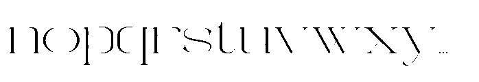 Galdertin Charetam Serif Extra Light Extra Expanded Font LOWERCASE