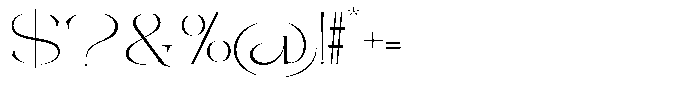 Galdertin Charetam Serif Extra Light Scale Font OTHER CHARS