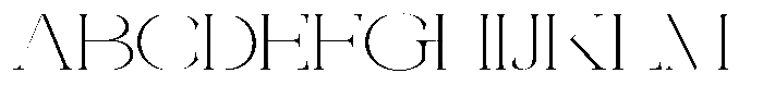 Galdertin Charetam Serif Extra Light Scale Font UPPERCASE