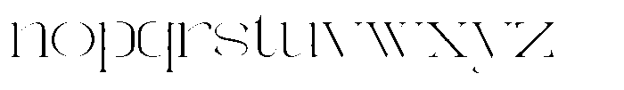 Galdertin Charetam Serif Extra Light Scale Font LOWERCASE