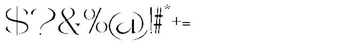 Galdertin Charetam Serif Light Expanded Font OTHER CHARS