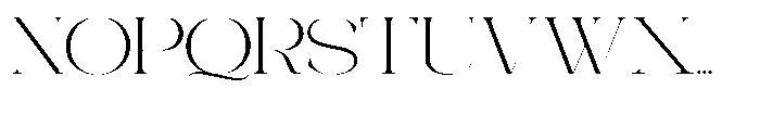 Galdertin Charetam Serif Light Expanded Font UPPERCASE