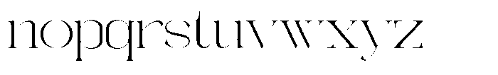 Galdertin Charetam Serif Light Expanded Font LOWERCASE
