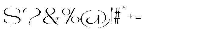Galdertin Charetam Serif Light Extra Expanded Font OTHER CHARS