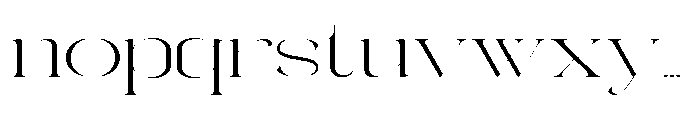 Galdertin Charetam Serif Light Extra Expanded Font LOWERCASE