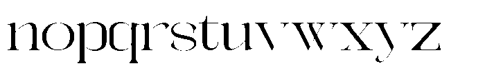 Galdertin Charetam Serif Medium Expanded Font LOWERCASE