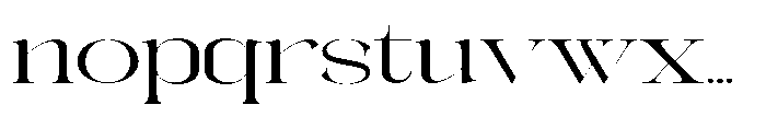 Galdertin Charetam Serif Medium Extra Expanded Font LOWERCASE