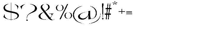 Galdertin Charetam Serif Medium Scale Font OTHER CHARS