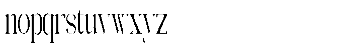 Galdertin Charetam Serif Semi Bold Extra Condensed Font LOWERCASE