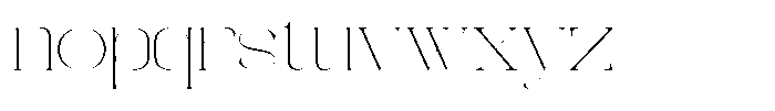 Galdertin Charetam Serif Thin Expanded Font LOWERCASE